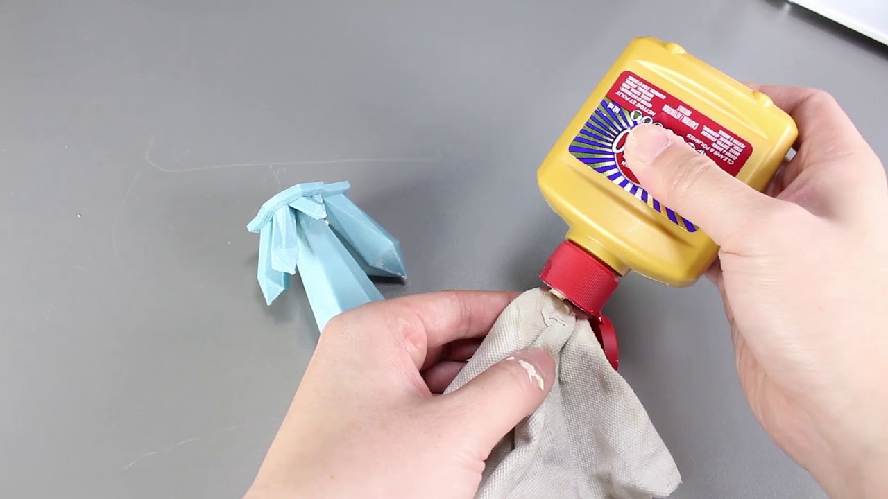 Post-Processing 3D Printed PLA Model with Brasso