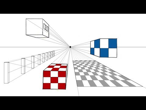 How to draw equal spaces in 1 point perspective