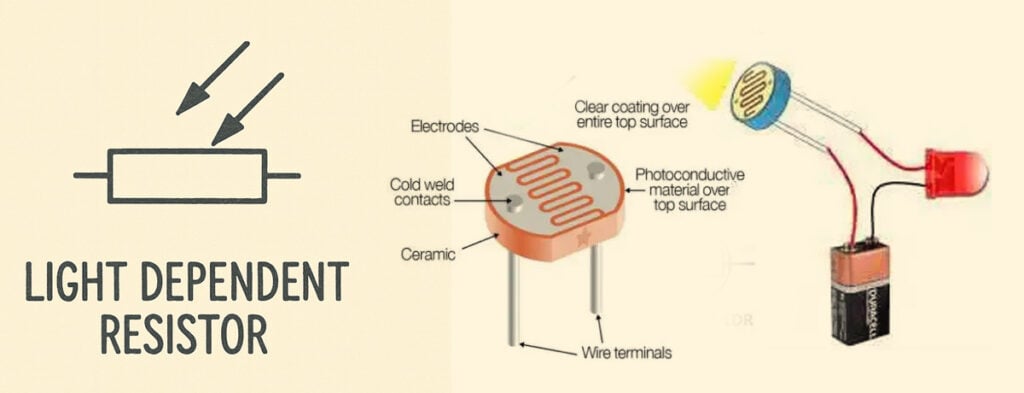 LDR Light Dependent Resistor symbol