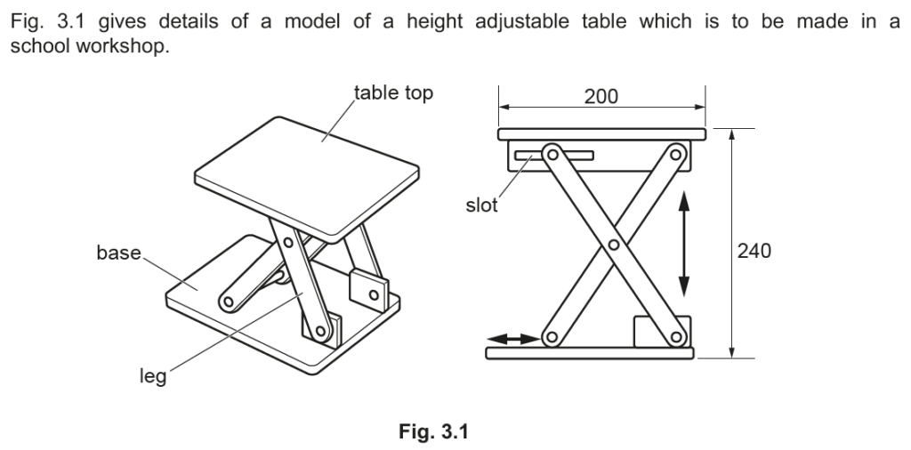 Adjustable MDF table