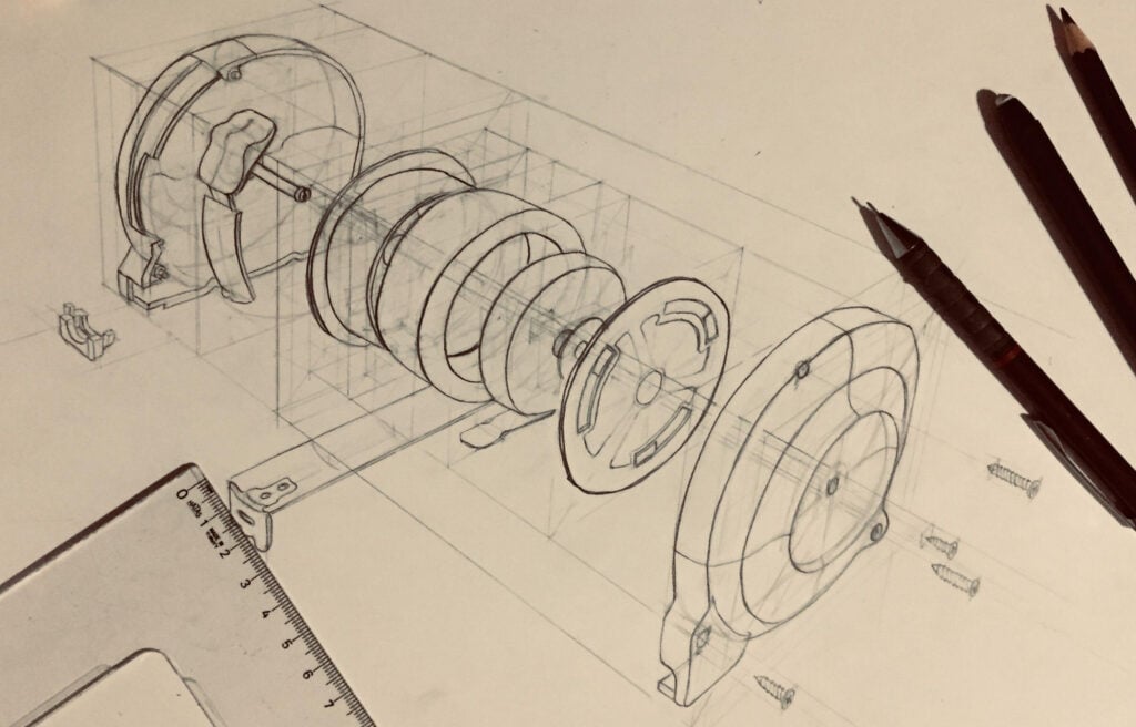 beautiful exploded drawing