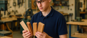 selecting between different properties of timber