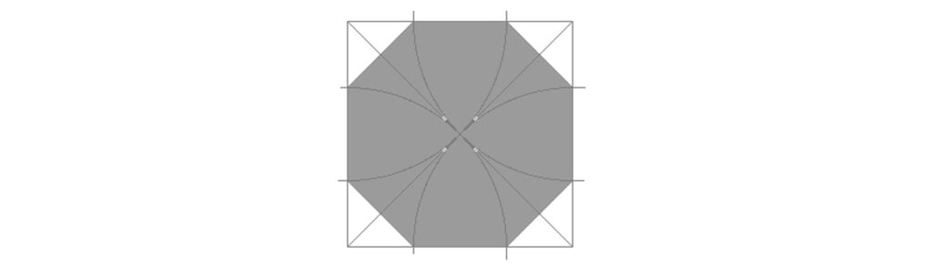 How to draw an octagon in a square