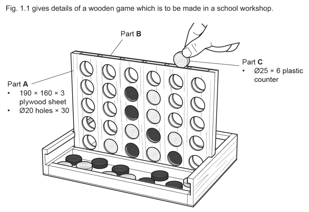 plywood Connect 4 game design