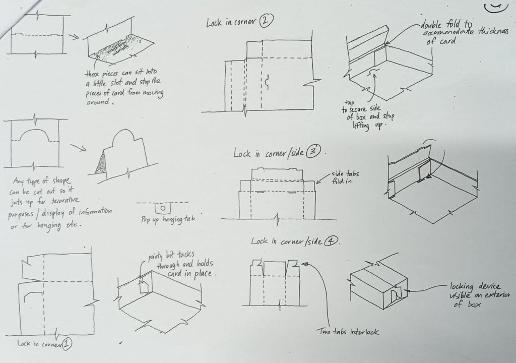 Tab and slot mechanisms
