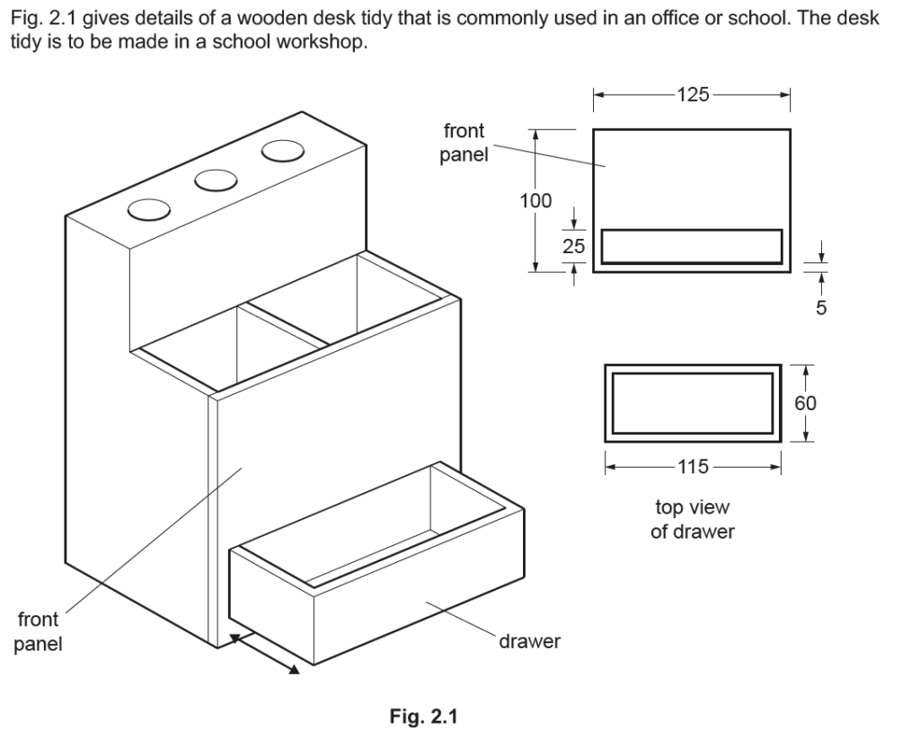 wooden desk tidy design