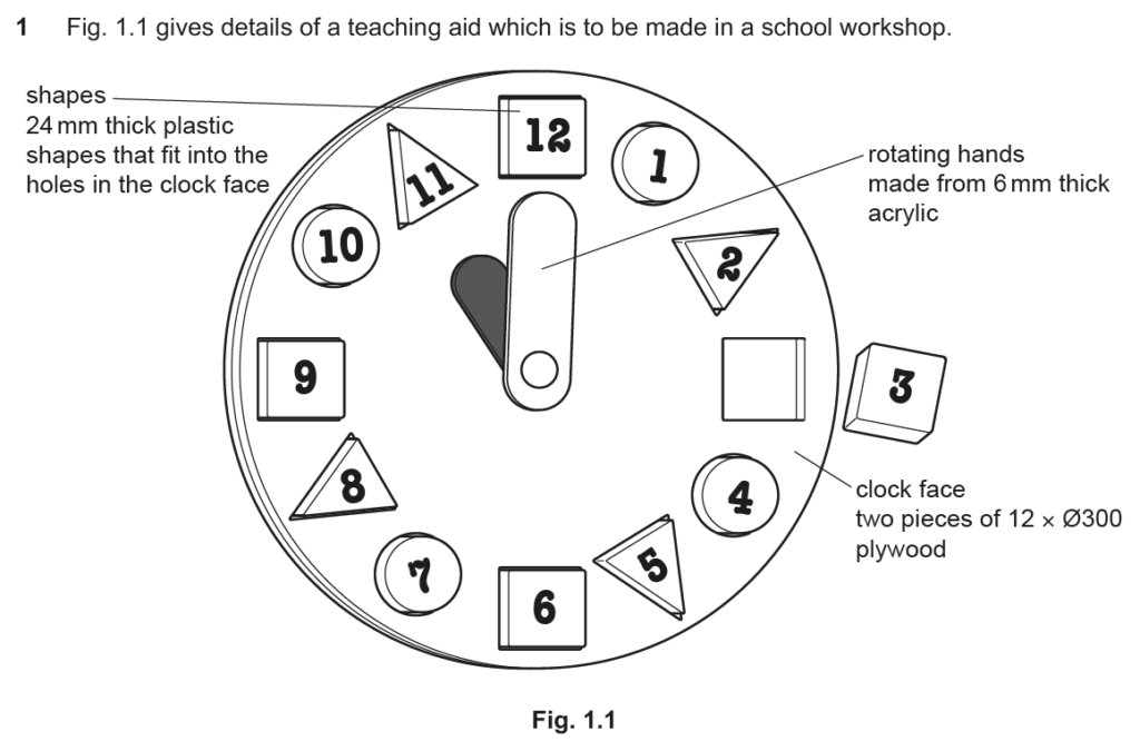 plywood and acrylic kids clock design