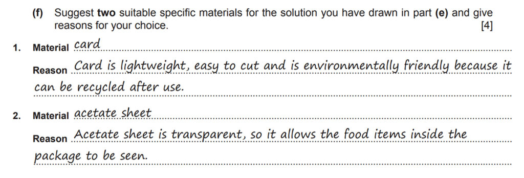 Materials for Paper 1: Product Design