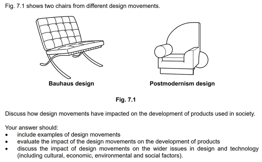Art & Design movements essay question