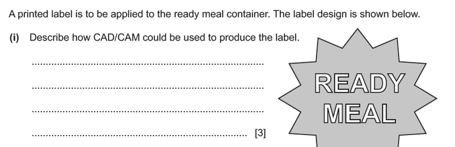 CAD / CAM printed label process